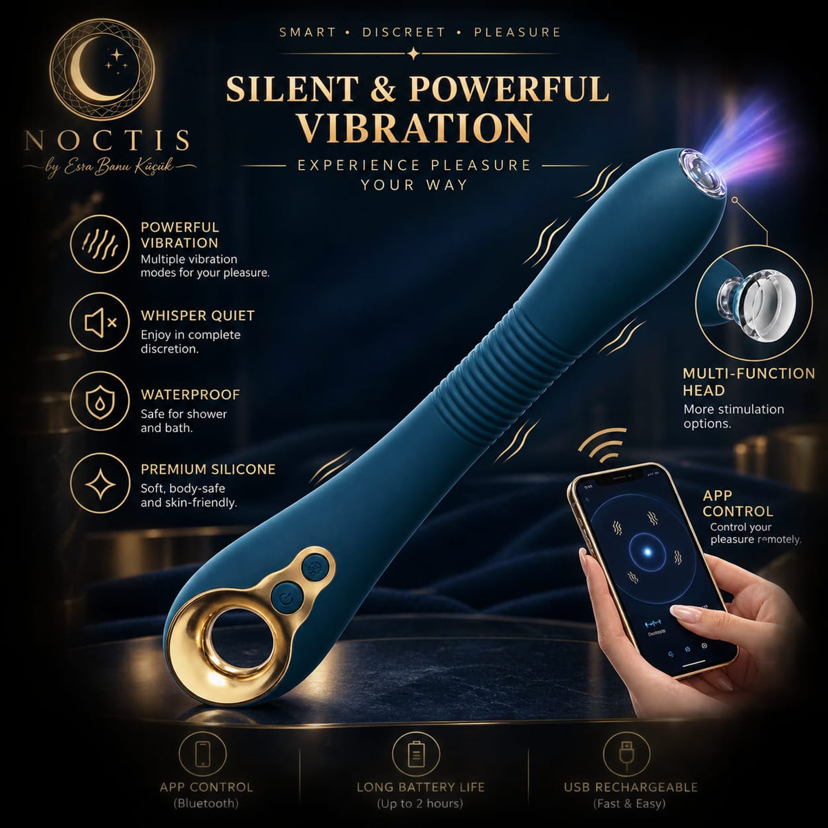 Smart App-Controlled G-Spot Dildo & Endoscope Vibrator with Wireless HD Camera – 9 Vibration Modes & 100% Waterproof