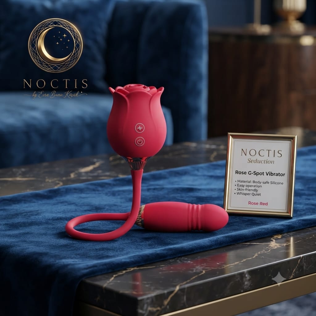 Rose suction vibrator with dildo