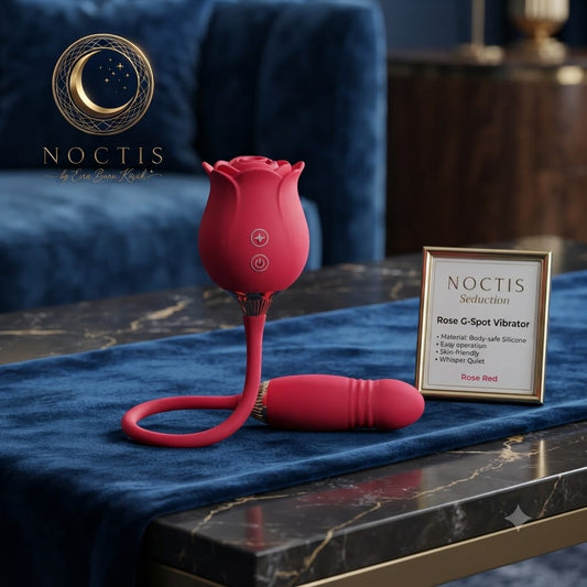 Rose suction vibrator with dildo