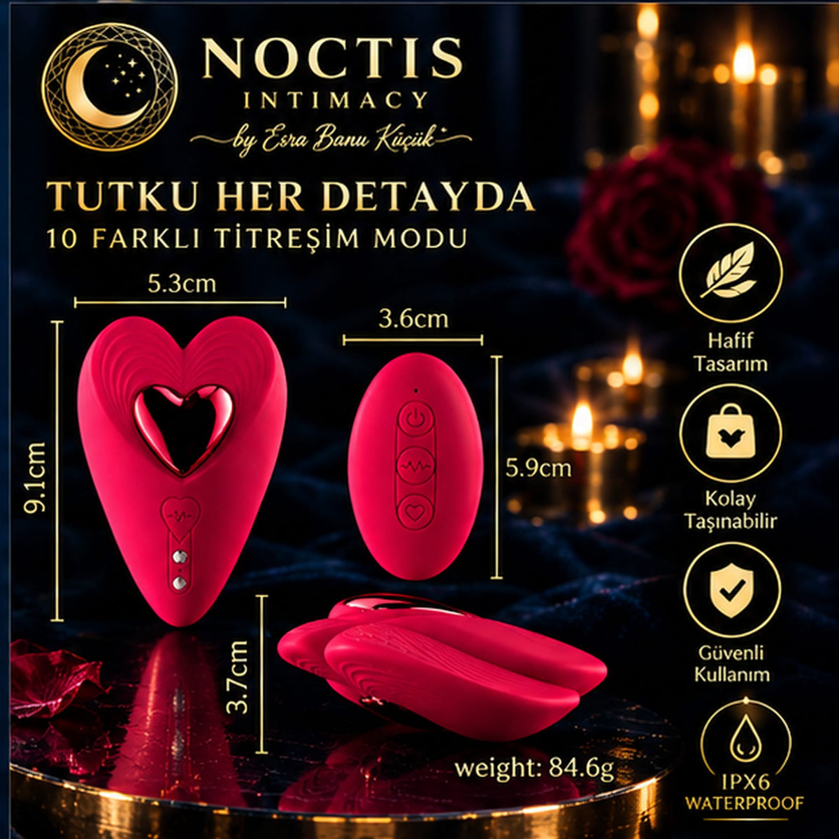 Tragbarer Höschenvibrator mit App-Steuerung