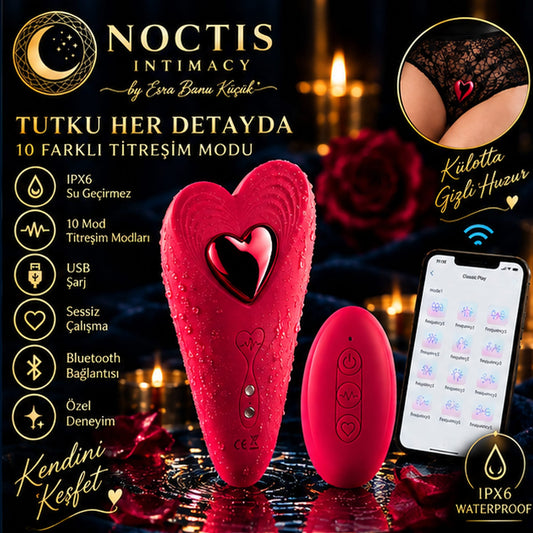 App-Controlled Wearable Heart Panty Vibrator – Magnetic Clip G-Spot & Clitoral Stimulator, Adult Toy