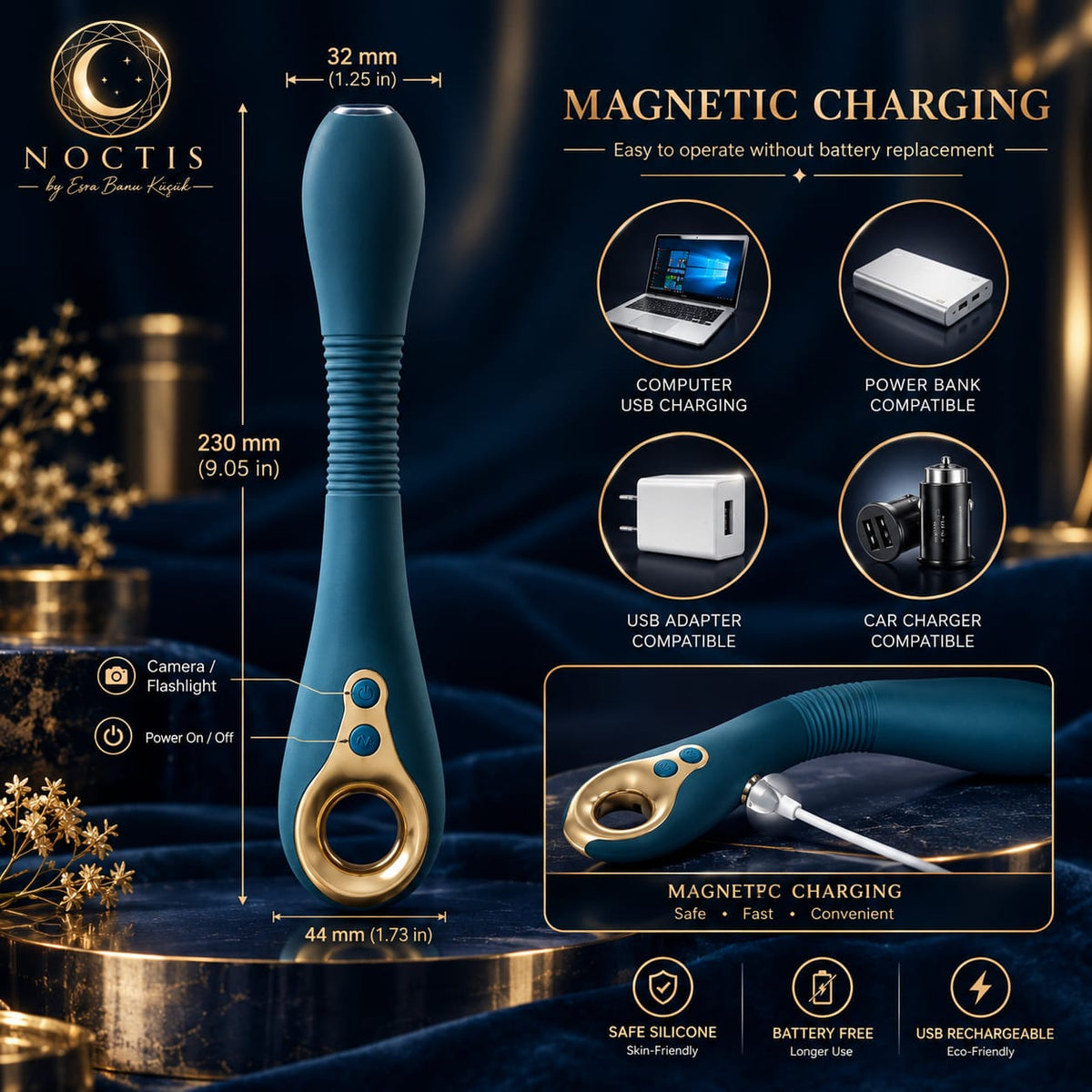Smart App-Controlled G-Spot Dildo & Endoscope Vibrator with Wireless HD Camera – 9 Vibration Modes & 100% Waterproof