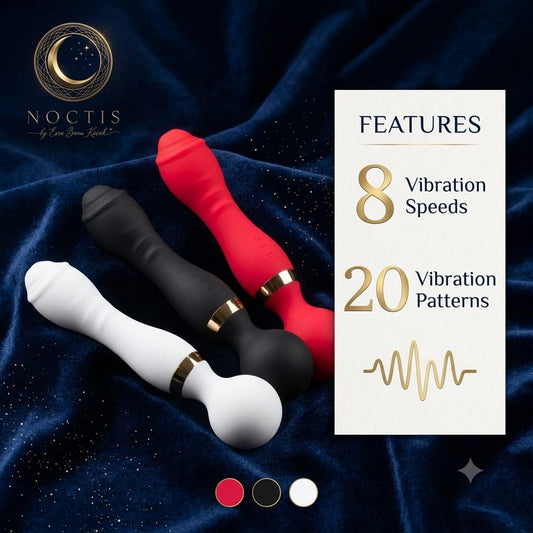 Dual Head Magic Wand Massager – 220mm Silicone G-Spot & Clitoral Vibrator, Rechargeable Adult Toy