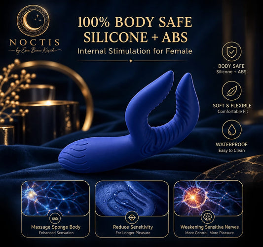 Triple Motors Couples Vibrator – 7 Frequency USB Rechargeable Waterproof Clitoral & Vaginal Stimulation Toy for Men and Women